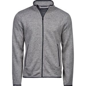 Tee Jays Mens Outdoor Fleece Jacket / Grey Melange